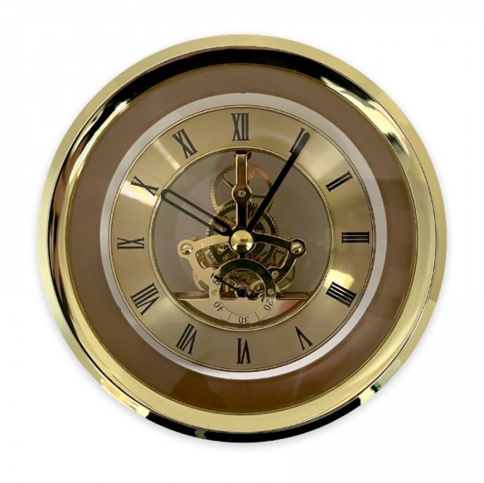 Turners Retreat SKMVTG1 120mm gold skeleton clock