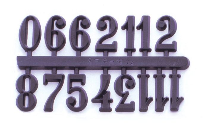 Turners Retreat 19FAB 19mm Full Arabic clock numerals in black