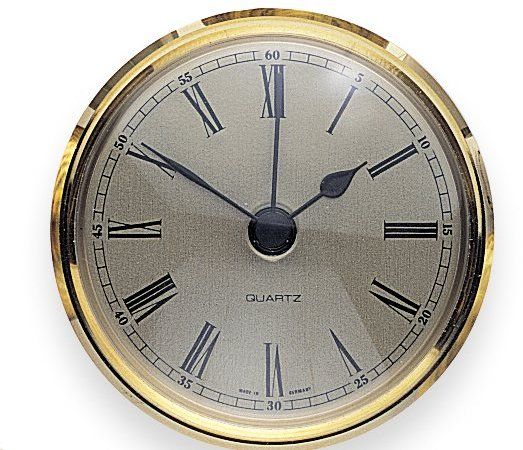 Turners Retreat TPC65G 65mm Roman Numerals Clock Insert in Gold