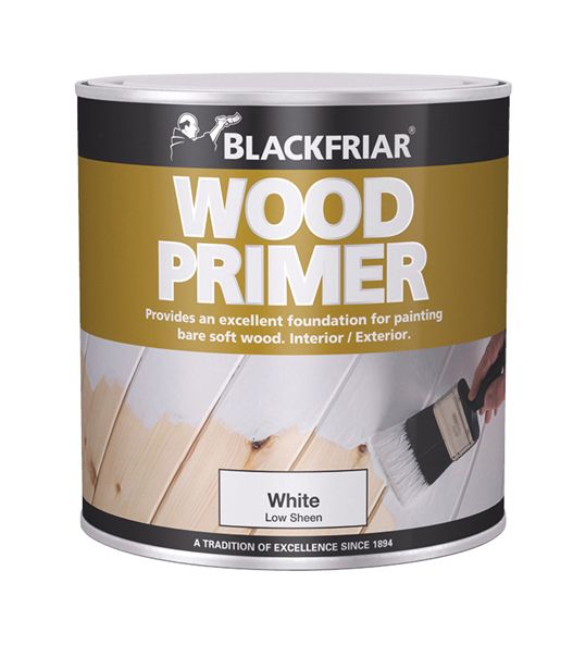 Blackfriar Wood Primer White 250ml low sheen tin