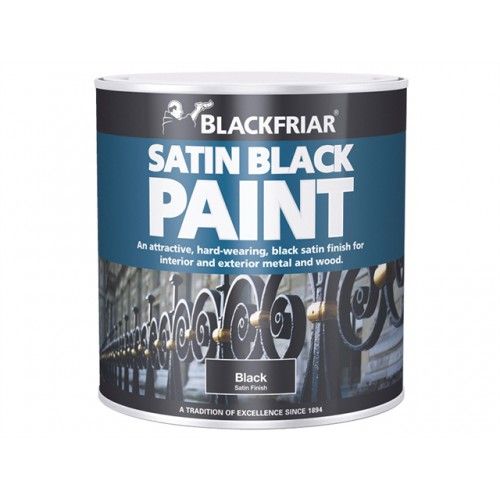 BlackFriar Satin Black Paint - 250ml wood and metal paint in satin black