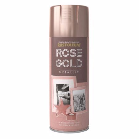 Rust-Oleum 400ml Rose Gold Metallic Spray Paint aerosol