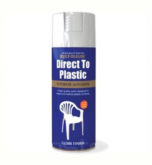Rust-Oleum Direct To Plastic 400ml gloss white aerosol spray paint