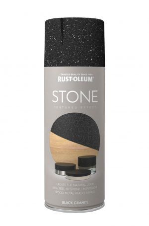 Rust-Oleum Stone Textured Spray Paint 400ml in Black Granite
