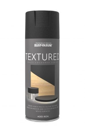 Rust-Oleum Textured Spray Paint, 400ml aerosol in Aged Iron
