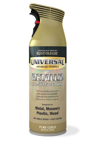 Rust-Oleum Universal Metallic All Surface Spray Paint, Pure Gold, 400ml