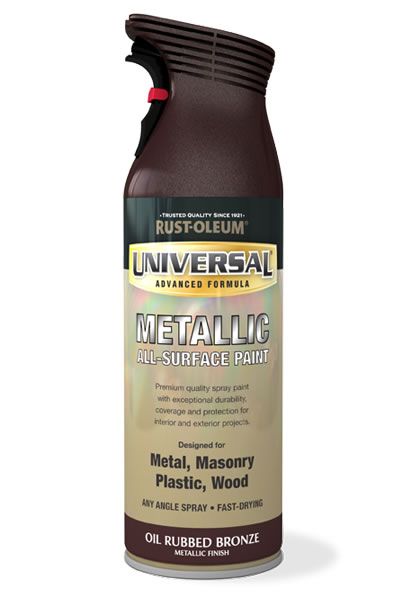 Rust Oleum Universal Metallic All Surface Spray Paint Oil Rubbed Bronze 400ml