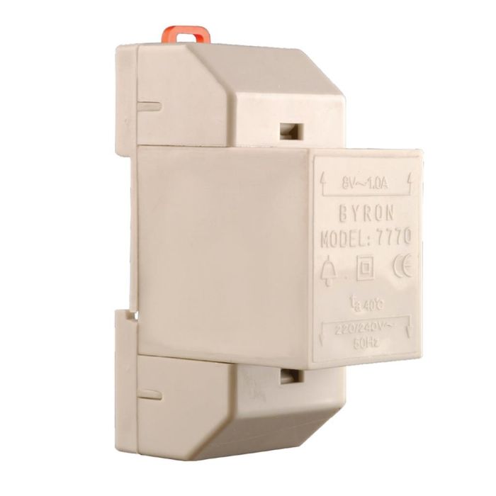 Byron DBW-29019 8V 1Amp 7770 Transformer in brown