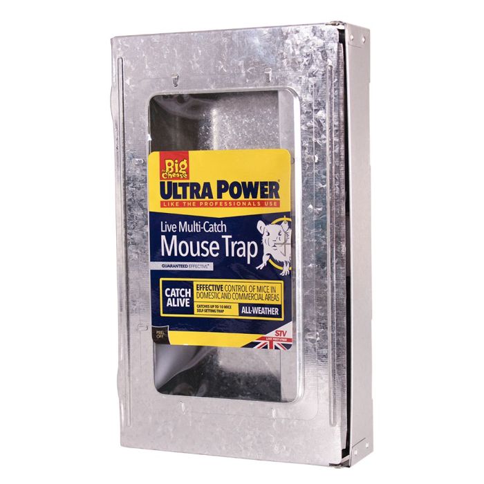 The Big Cheese Ultra Power Live Multi-Catch Mouse Trap in galvanised steel