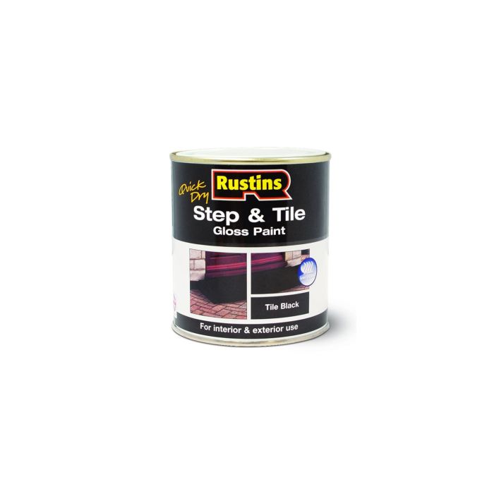 Rustins Quick Dry Step and Tile Paint in Black, 250ml gloss