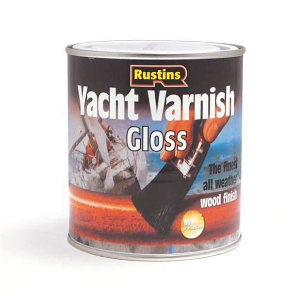 Rustins Yacht Varnish Gloss 2.5L clear exterior wood finish