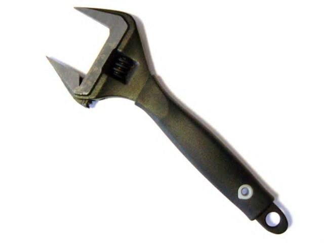 Monument 3141T Wide Jaw Adjustable Wrench 200mm with a phosphate finish