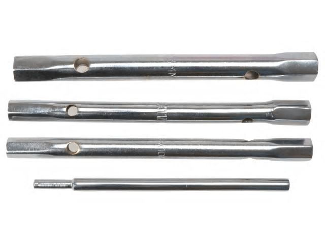 Monument Tools 3240U Mono Tap Back Nut Spanner Set and T-bar Grip with three double-ended box spanners