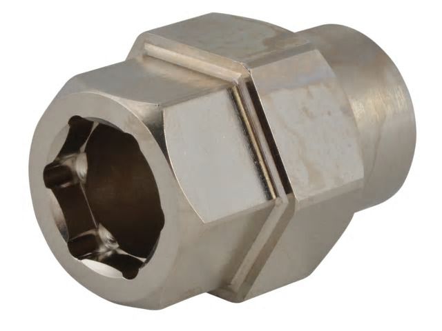 Monument Tools 4534X 27mm x 32mm Hex Fitting for Box Spanner in nickel plated finish