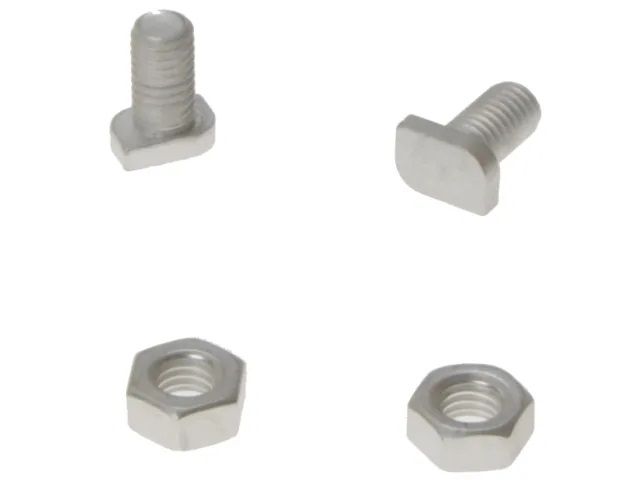 ALM GH003 Cropped Head Bolts & Nuts Pack of 20 aluminium greenhouse fixings