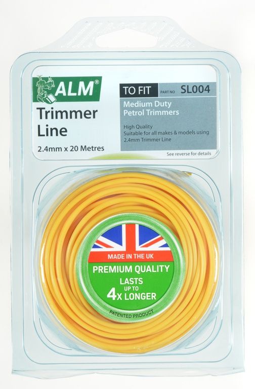 ALM SL004 Medium Duty Petrol Trimmer Line 2.4mm x 20m in yellow