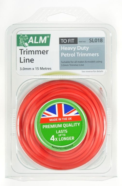 ALM SL018 Heavy Duty Petrol Trimmer Line, 3.0mm x 15m, Red
