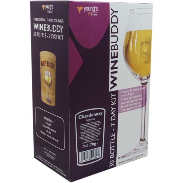 Youngs Wine Buddy Chardonnay Wine Making Kit for 30 bottles