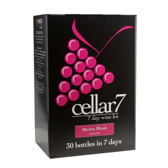 Cellar 7 Merlot Blush Wine Making Kit 30 Bottles