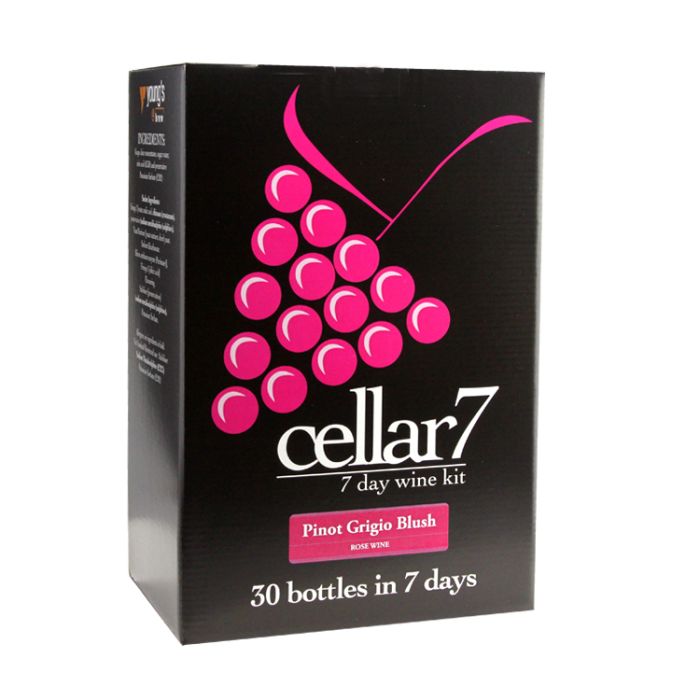 Cellar 7 Pinot Grigio Blush Wine Making Kit for 30 bottles