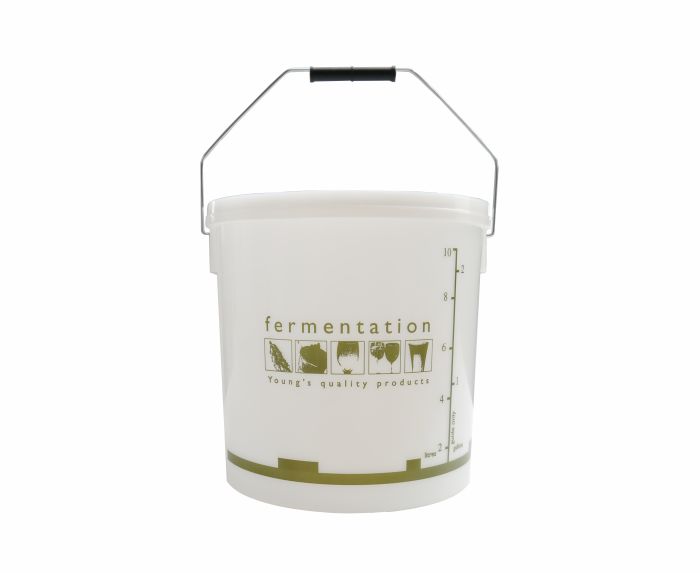 Youngs Young's Fermentation Vessel - 10 Litre food grade plastic fermentation vessel with lid and graduated markings