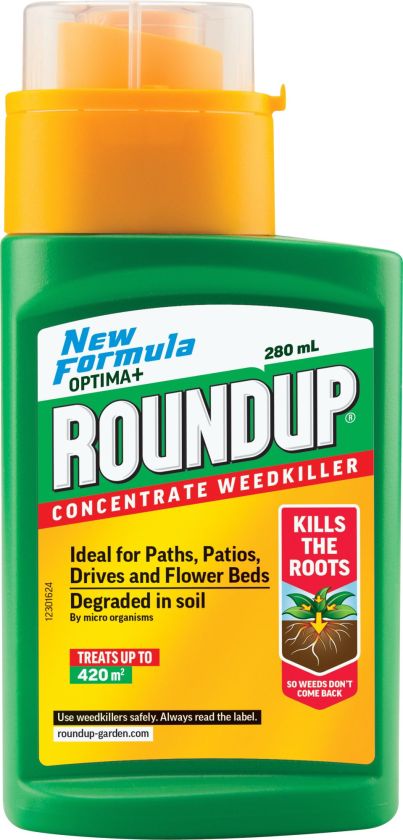 Roundup Optima+ Concentrate Weed Killer - 280ml systemic liquid concentrate