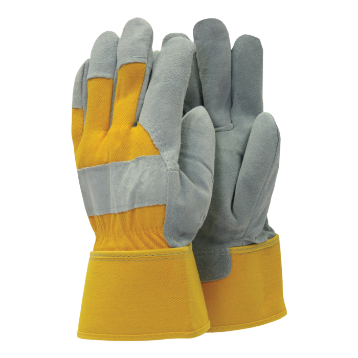 Town & Country General Purpose Rigger Gloves - Large suede and canvas work gloves