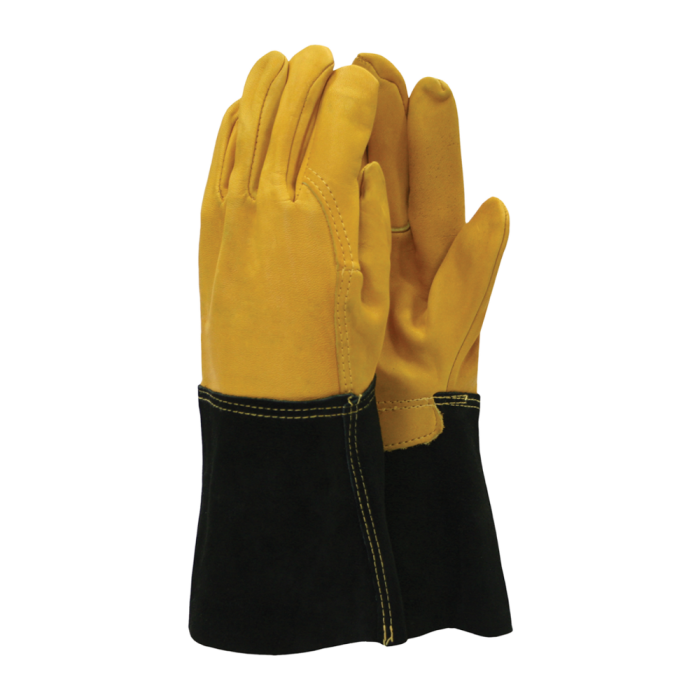 Town & Country Large Premium Leather Gauntlet Glove made from ultra soft leather and suede