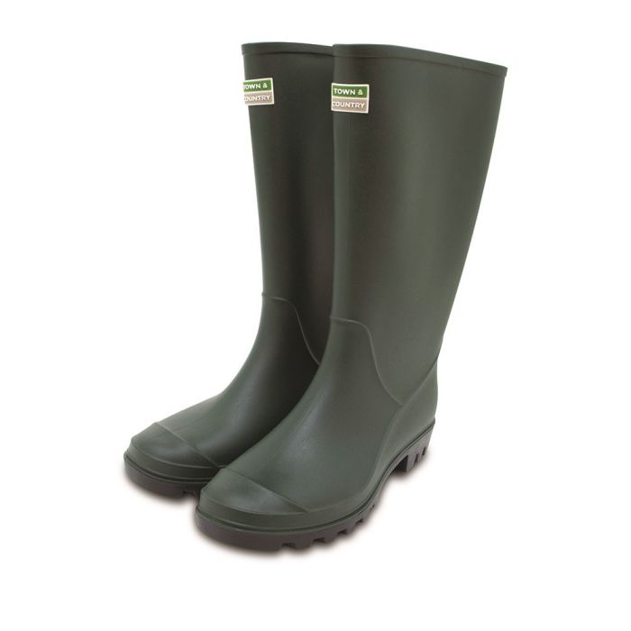 Town & Country Eco-Essential Full Wellington Boots in Green, Size 10