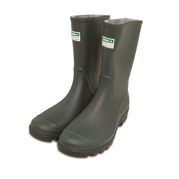 Town & Country Eco-Essential Half Wellington Boots in Green Size 9