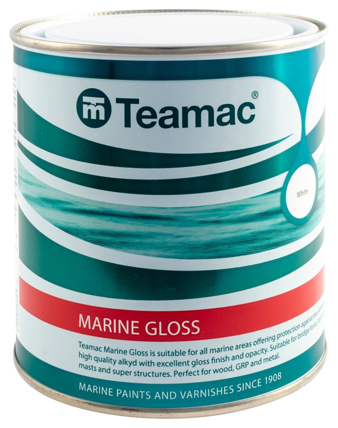 Teamac Marine Gloss Paint in Black 5L