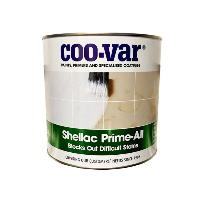 Coo-Var Shellac Prime-All 1L white specialist paint tin