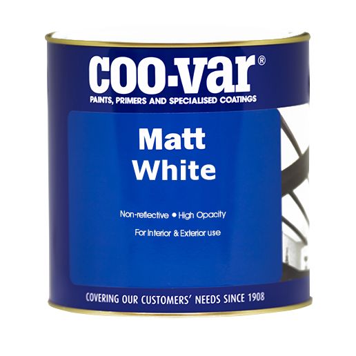 Coo-Var Matt White Paint 2.5L specialist coating with a dead-flat matt finish