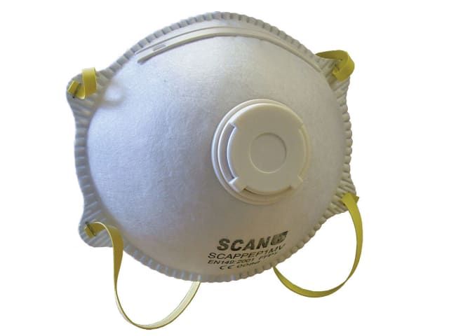 Scan SCAPPEP1MV FFP1 Valved Moulded Disposable Dust Mask Pack of 3