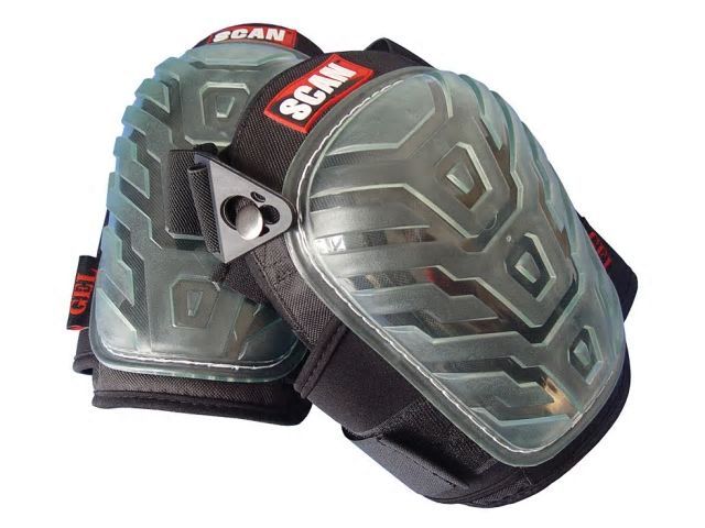 Scan Professional Gel Knee Pads with oversized protective caps and 13mm thick high-density cell foam