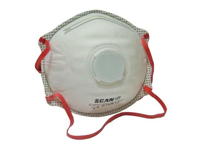 Scan Moulded Disposable Valved Masks FFP3 Pack of 2