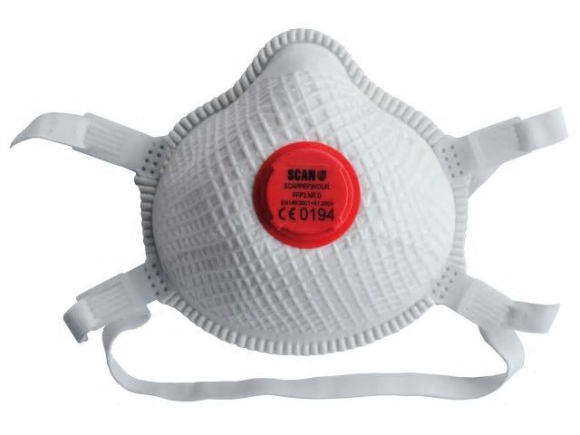 Scan Moulded Valved Masks FFP3 with Mesh Pack of 2