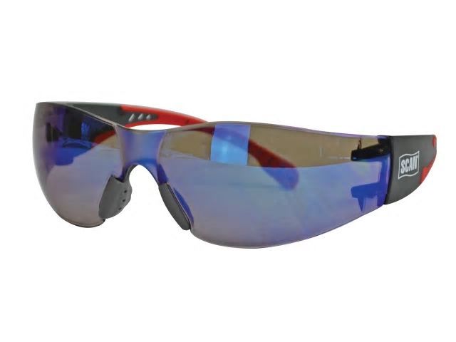 Scan Flexi Spectacle anti-fog safety glasses in blue