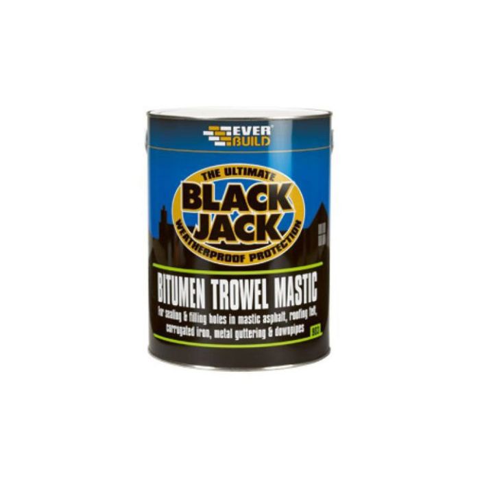 Everbuild 903 Bitumen Trowel Mastic 1L black heavy-duty waterproof repair compound