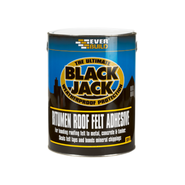 Everbuild 904 Black Jack Felt Adhesive - 2.5L bitumen based adhesive tin