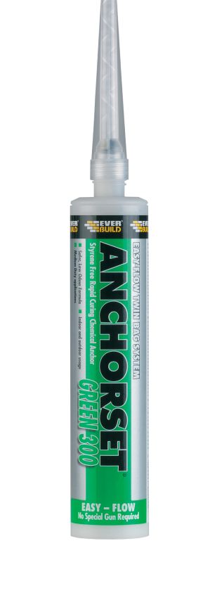Everbuild Anchorset Green 300 300ml chemical anchor in grey
