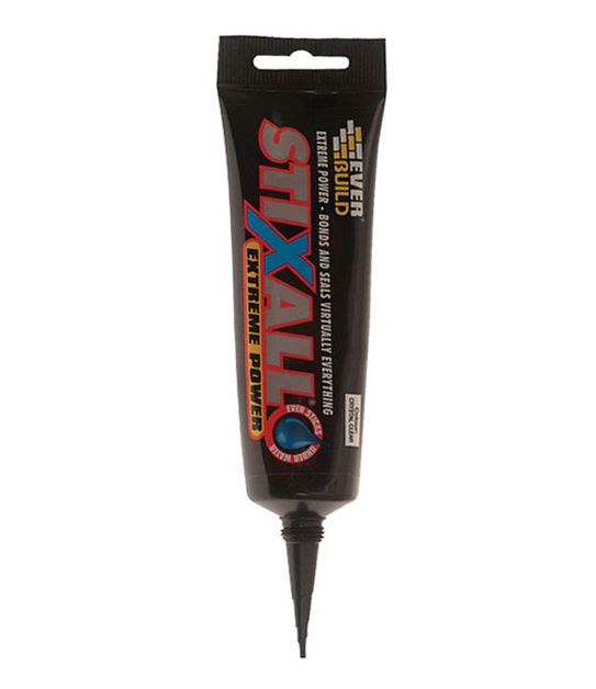 Everbuild Stixall Easi-Squeeze 80ml crystal clear adhesive and sealant tube