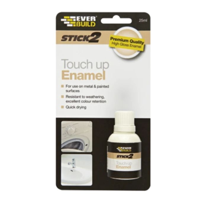 Everbuild Stick 2 Touch Up Enamel 25ml white liquid