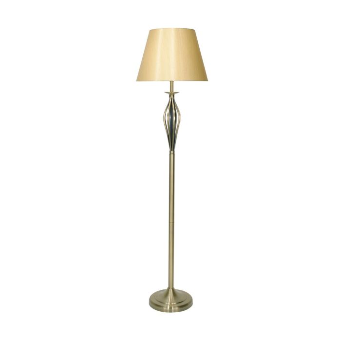 DAR BYB4975 Bybliss Floor Lamp in antique brass, height 160cm, diameter 39cm