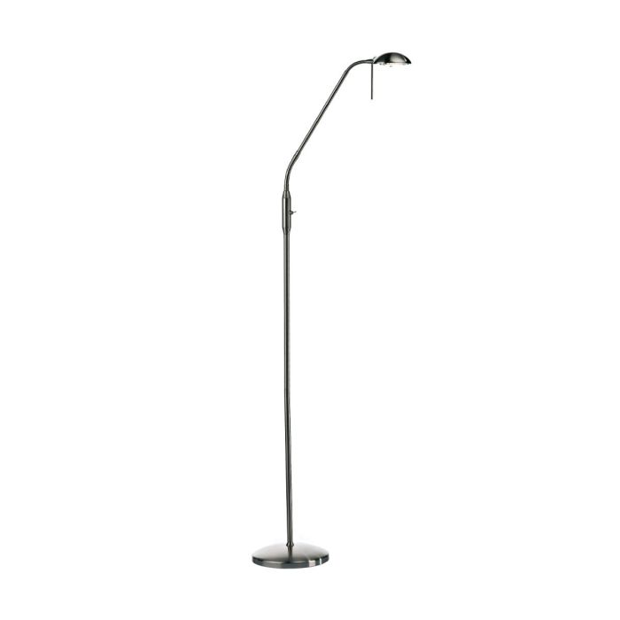 DAR JOU5546 Journal Floor Lamp H162 x Ø65cm in satin chrome