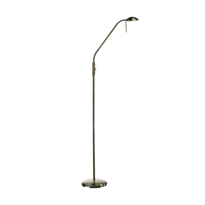 DAR Lighting Journal Floor Lamp JOU5575 in antique brass