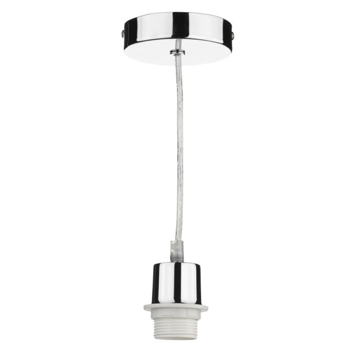 DAR Lighting SP65 1 Light E27 Suspension ceiling light in polished chrome