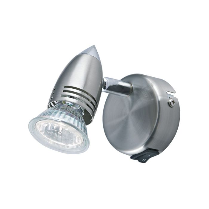 DAR GEM0746S Gemini 3W LED Single Wall Spotlight in Satin Chrome