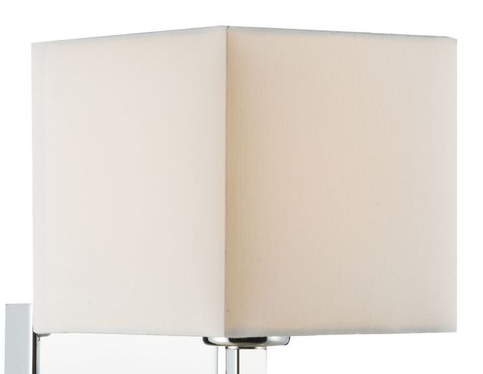 DAR Lighting S1106 Small Shade measuring D15 x H14.5 x W15cm in ivory cotton