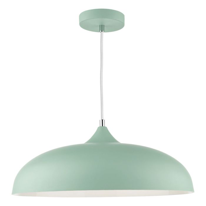 DAR KAE0124 Kaelan 1 Light Ceiling Pendant in Matt Pale Green